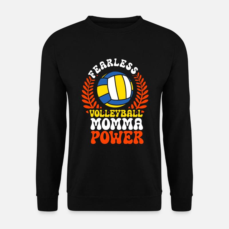 Volleyball Mutter Volleyball Mutter - Unisex Pullover - Schwarz