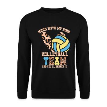 Volleyball Mom Volleyball Mom - Unisex Sweatshirt - black - Front - Alina (178cm) & Michal (187cm)