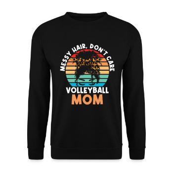 Volleyball Mom Volleyball Mom - Unisex Sweatshirt - black - Front - Alina (178cm) & Michal (187cm)