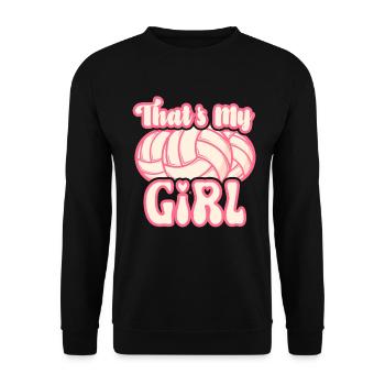 Volleyball Mom Volleyball Mom - Unisex Sweatshirt - black - Front - Alina (178cm) & Michal (187cm)