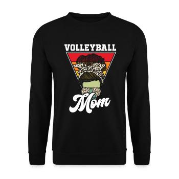 Volleyball Mom Volleyball Mom - Unisex Sweatshirt - black - Front - Alina (178cm) & Michal (187cm)