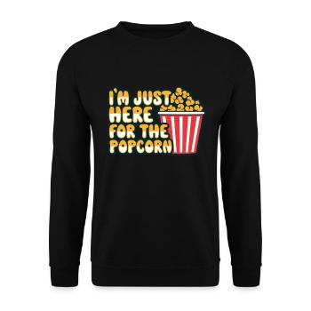 Popcorn Lover Cinema Movie Snack - Unisex Sweatshirt - black - Front - Alina (178cm) & Michal (187cm)
