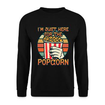 Popcorn Lover Cinema Movie Snack - Unisex Sweatshirt - black - Front - Alina (178cm) & Michal (187cm)