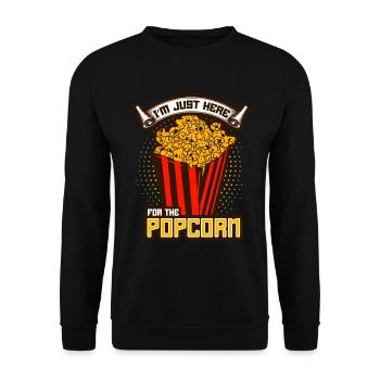 Popcorn Lover Cinema Movie Snack - Unisex Sweatshirt - black - Front - Alina (178cm) & Michal (187cm)