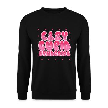 Retro Groovy 70's Valentine's Day Hearts Couple - Sweat-shirt Unisexe - noir - Devant - Alina (178cm) & Michal (187cm)