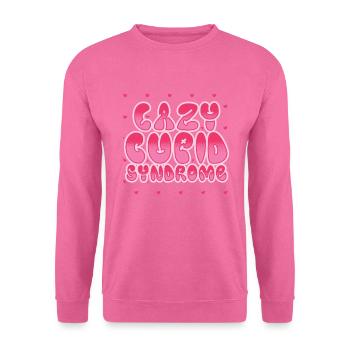 Retro Groovy 70's Valentine's Day Hearts Couple - Unisex Sweatshirt - pink - Front