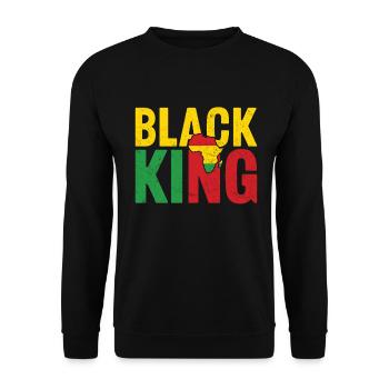 Schwarze Geschichte Monat Juneteenth Afroamerikane - Unisex Pullover - Schwarz - Vorne - Alina (178cm) & Michal (187cm)