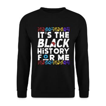 Schwarze Geschichte Monat Juneteenth Afroamerikane - Unisex Pullover - Schwarz - Vorne - Alina (178cm) & Michal (187cm)