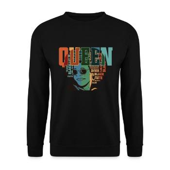 Schwarze Geschichte Monat Juneteenth Afroamerikane - Unisex Pullover - Schwarz - Vorne - Alina (178cm) & Michal (187cm)