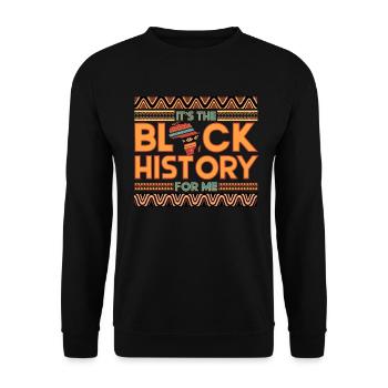 Schwarze Geschichte Monat Juneteenth Afroamerikane - Unisex Pullover - Schwarz - Vorne - Alina (178cm) & Michal (187cm)