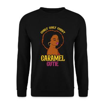 Schwarze Geschichte Monat Juneteenth Afroamerikane - Unisex Pullover - Schwarz - Vorne - Alina (178cm) & Michal (187cm)