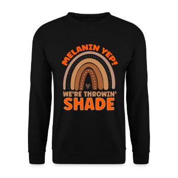 Schwarze Geschichte Monat Juneteenth Afroamerikane - Unisex Pullover - Schwarz - Vorne - Alina (178cm) & Michal (187cm)