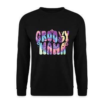Groovy Mutter Passende Familie Am 1. Geburtstag - Unisex Pullover - Schwarz - Vorne - Alina (178cm) & Michal (187cm)