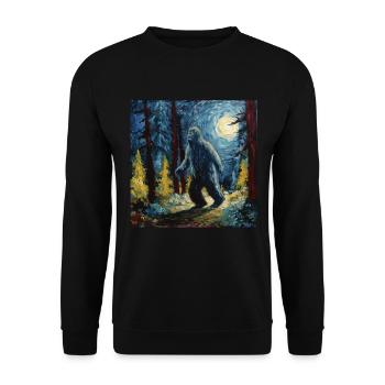 Gemälde Kunst Sasquatch Funny Graphic Acts - Unisex Pullover - Schwarz - Vorne - Alina (178cm) & Michal (187cm)