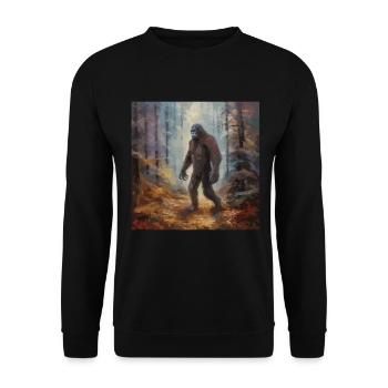 Gemälde Kunst Sasquatch Funny Graphic Acts - Unisex Pullover - Schwarz - Vorne - Alina (178cm) & Michal (187cm)