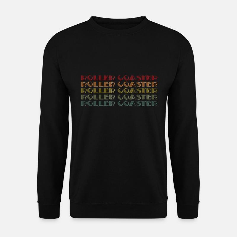 Achterbahnvergnügungspark Achterbahnfahrt - Unisex Pullover - Schwarz
