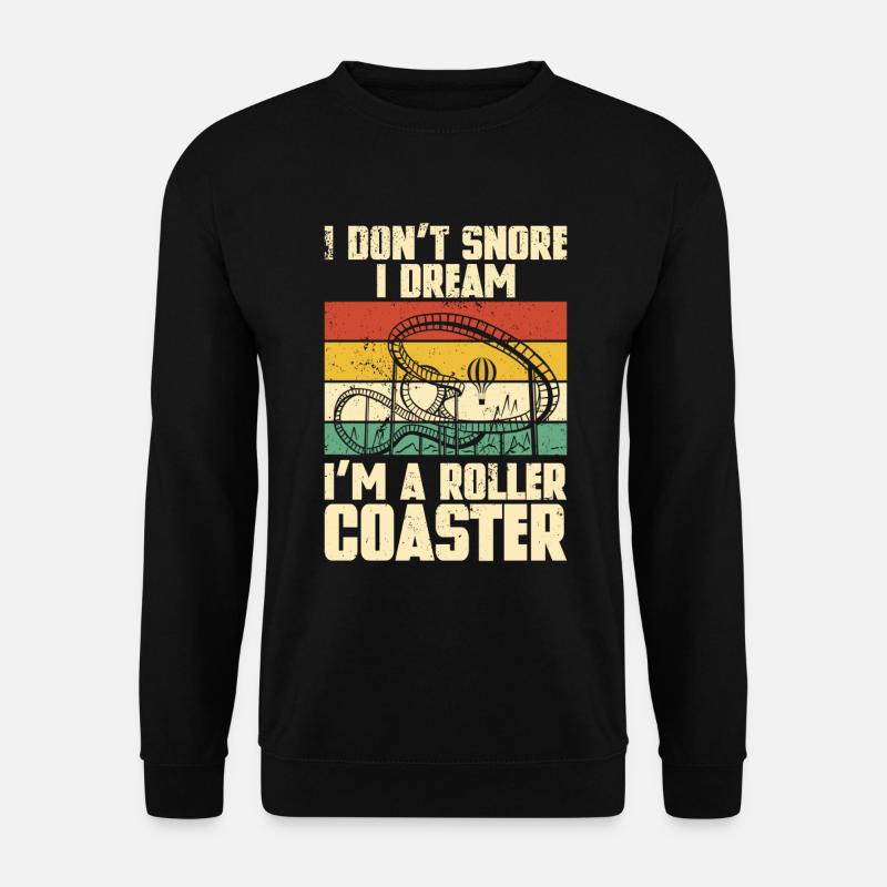 Achterbahnvergnügungspark Achterbahnfahrt - Unisex Pullover - Schwarz