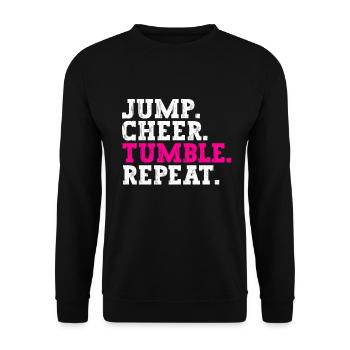 Cheerleading Girl Cheerleading Youth - Unisex Sweatshirt - black - Front - Alina (178cm) & Michal (187cm)