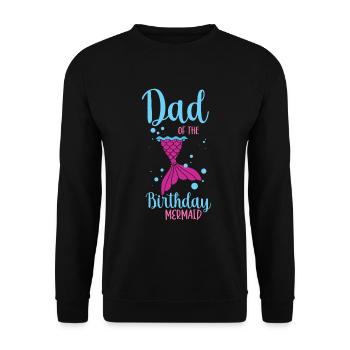 Fête d’anniversaire sirène famille assortie - Sweat-shirt Unisexe - noir - Devant - Alina (178cm) & Michal (187cm)