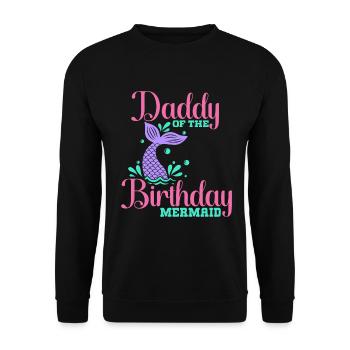 Fête d’anniversaire sirène famille assortie - Sweat-shirt Unisexe - noir - Devant - Alina (178cm) & Michal (187cm)