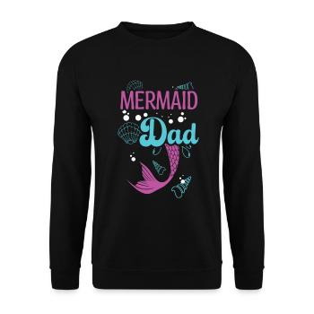 Fête d’anniversaire sirène famille assortie - Sweat-shirt Unisexe - noir - Devant - Alina (178cm) & Michal (187cm)