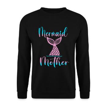 Fête d’anniversaire sirène famille assortie - Sweat-shirt Unisexe - noir - Devant - Alina (178cm) & Michal (187cm)