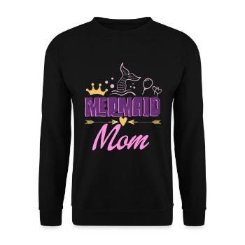 Fête d’anniversaire sirène famille assortie - Sweat-shirt Unisexe - noir - Devant - Alina (178cm) & Michal (187cm)
