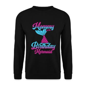 Fête d’anniversaire sirène famille assortie - Sweat-shirt Unisexe - noir - Devant - Alina (178cm) & Michal (187cm)