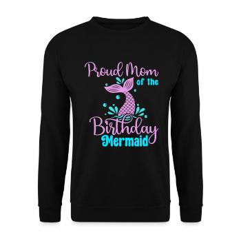Fête d’anniversaire sirène famille assortie - Sweat-shirt Unisexe - noir - Devant - Alina (178cm) & Michal (187cm)