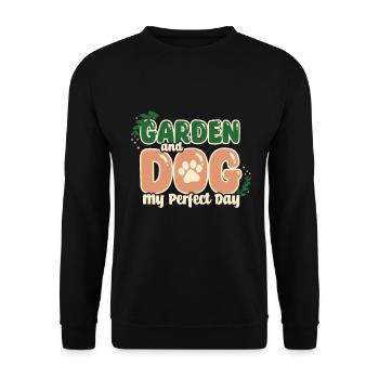 Garden and Dogs Planters Gifts Gardeners - Unisex Sweatshirt - black - Front - Alina (178cm) & Michal (187cm)