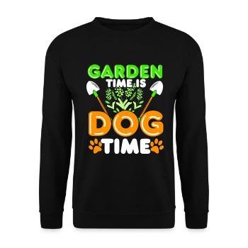 Garden and Dogs Planters Gifts Gardeners - Unisex Sweatshirt - black - Front - Alina (178cm) & Michal (187cm)
