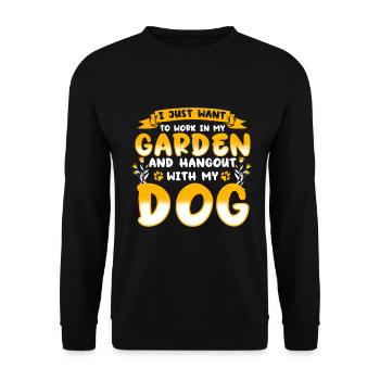 Garden and Dogs Planters Gifts Gardeners - Unisex Sweatshirt - black - Front - Alina (178cm) & Michal (187cm)