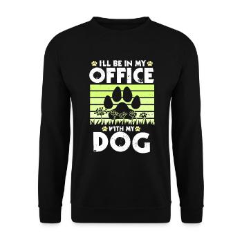 Garden and Dogs Planters Gifts Gardeners - Unisex Sweatshirt - black - Front - Alina (178cm) & Michal (187cm)