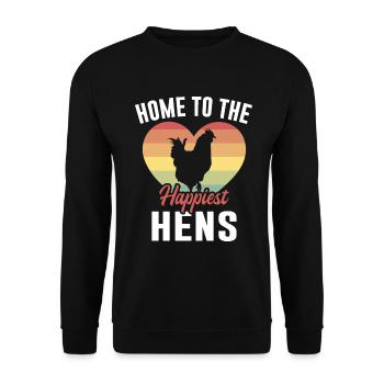 Chicken Lovers Farmer Henhouse Chicken Lovers - Unisex Sweatshirt - black - Front - Alina (178cm) & Michal (187cm)