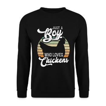 Chicken Lovers Farmer Henhouse Chicken Lovers - Unisex Sweatshirt - black - Front - Alina (178cm) & Michal (187cm)