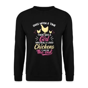 Chicken Lovers Farmer Henhouse Chicken Lovers - Unisex Sweatshirt - black - Front - Alina (178cm) & Michal (187cm)