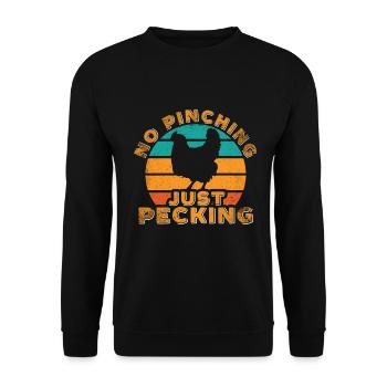 Chicken Lovers Farmer Henhouse Chicken Lovers - Unisex Sweatshirt - black - Front - Alina (178cm) & Michal (187cm)