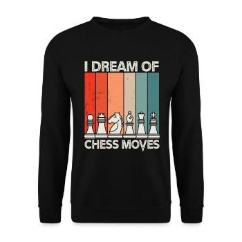 Schachspieler Stücke Schachliebhaber Mädchen - Unisex Pullover - Schwarz - Vorne - Alina (178cm) & Michal (187cm)