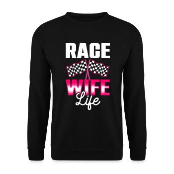 Race Woman Racing Quotes Car Racer Driver - Unisex Sweatshirt - black - Front - Alina (178cm) & Michal (187cm)