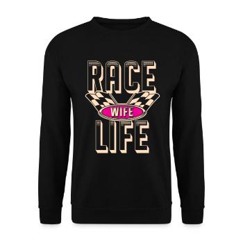 course femme course citations voiture pilote - Sweat-shirt Unisexe - noir - Devant - Alina (178cm) & Michal (187cm)