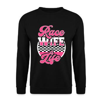 course femme course citations voiture pilote - Sweat-shirt Unisexe - noir - Devant - Alina (178cm) & Michal (187cm)