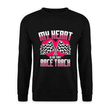 course femme course citations voiture pilote - Sweat-shirt Unisexe - noir - Devant - Alina (178cm) & Michal (187cm)