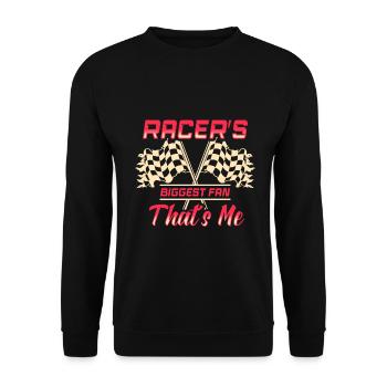 Race Woman Racing Quotes Car Racer Driver - Unisex Sweatshirt - black - Front - Alina (178cm) & Michal (187cm)