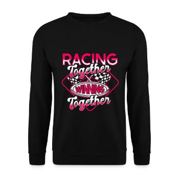 Race Woman Racing Quotes Car Racer Driver - Unisex Sweatshirt - black - Front - Alina (178cm) & Michal (187cm)