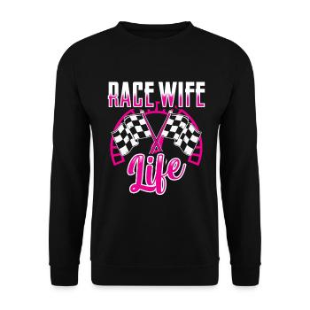 Race Woman Racing Quotes Car Racer Driver - Unisex Sweatshirt - black - Front - Alina (178cm) & Michal (187cm)