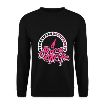 Race Woman Racing Quotes Car Racer Driver - Unisex Sweatshirt - black - Front - Alina (178cm) & Michal (187cm)