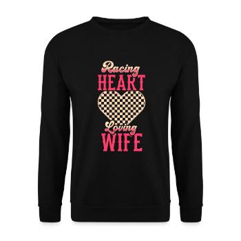 course femme course citations voiture pilote - Sweat-shirt Unisexe - noir - Devant - Alina (178cm) & Michal (187cm)