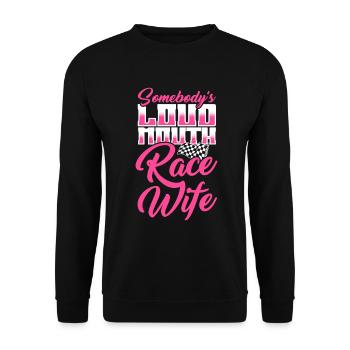 Race Woman Racing Quotes Car Racer Driver - Unisex Sweatshirt - black - Front - Alina (178cm) & Michal (187cm)