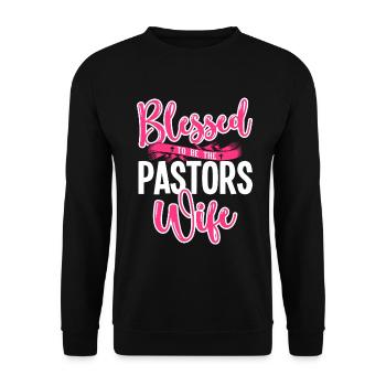 L’épouse du pasteur Jesus Christian Church appréciation - Sweat-shirt Unisexe - noir - Devant - Alina (178cm) & Michal (187cm)
