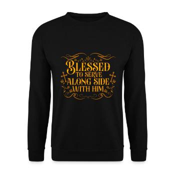 Pasteur Femme Jésus Appréciation de l’Église Chrétienne - Sweat-shirt Unisexe - noir - Devant - Alina (178cm) & Michal (187cm)